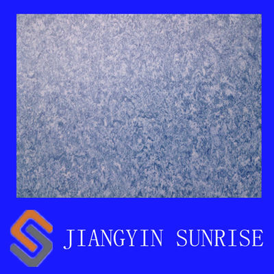 Tahan abrasi PVC Plastik Marmer Rumah Sakit Efek Vinyl Floor Tiles Untuk