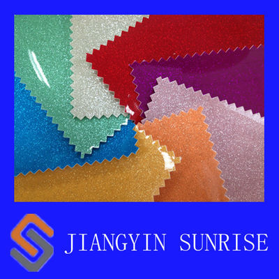 Colorful Knitted PVC Synthetic Leather , Luggage Embossed Leather Fabric