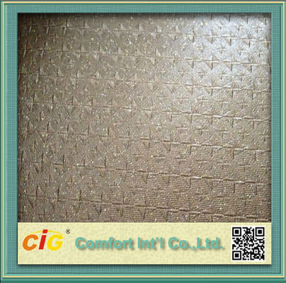 PVC Vinyl embossing Synthetic Leather Upholstery Fabric untuk Furniture / Bag / Garment