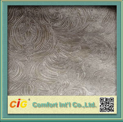 PVC Vinyl embossing Synthetic Leather Upholstery Fabric untuk Furniture / Bag / Garment