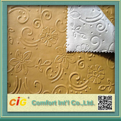 Car Seat Covers Embssed PU Synthetic Leather Fabric / Imitation Leather Upholstery Material