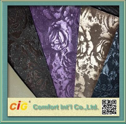 Custom Printed Distressed PU PVC Synthetic Leather for Car Seats / Sofa Furniture Upholstery