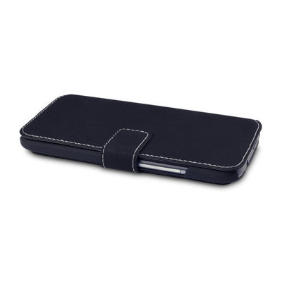 Black Slim PU Leather Wallet HTC Cell Phone Case With Card Holder for HTC One Mini 2