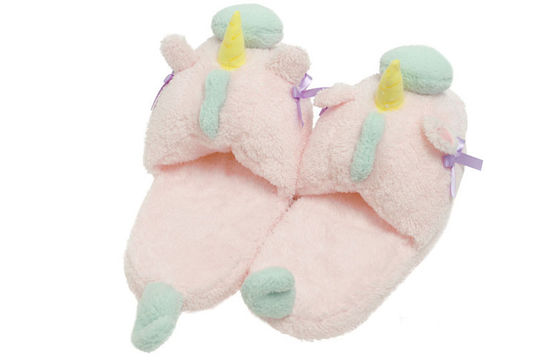 Das Einhorn - kızlar bayanlar için Weiche pantoffeln kış ev Peluş terlik