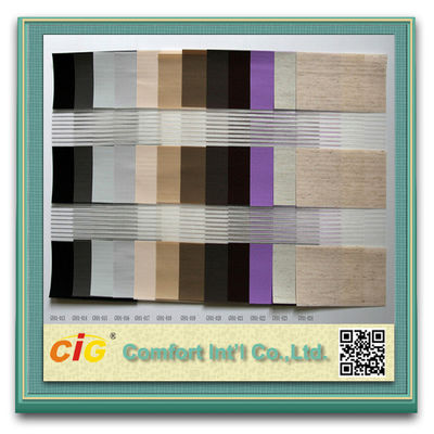 Zebra Roller Curtain Blackout Modern Curtain Fabric / Curtain Cloth with Polyester and Acrylic