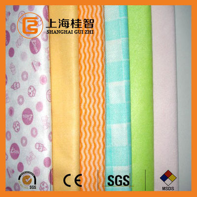 Liên kết hóa học thấm vải không dệt làm sạch vải Blue Wave Line Square