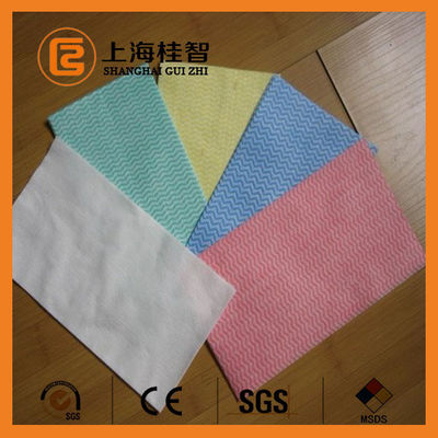 Liên kết hóa học thấm vải không dệt làm sạch vải Blue Wave Line Square